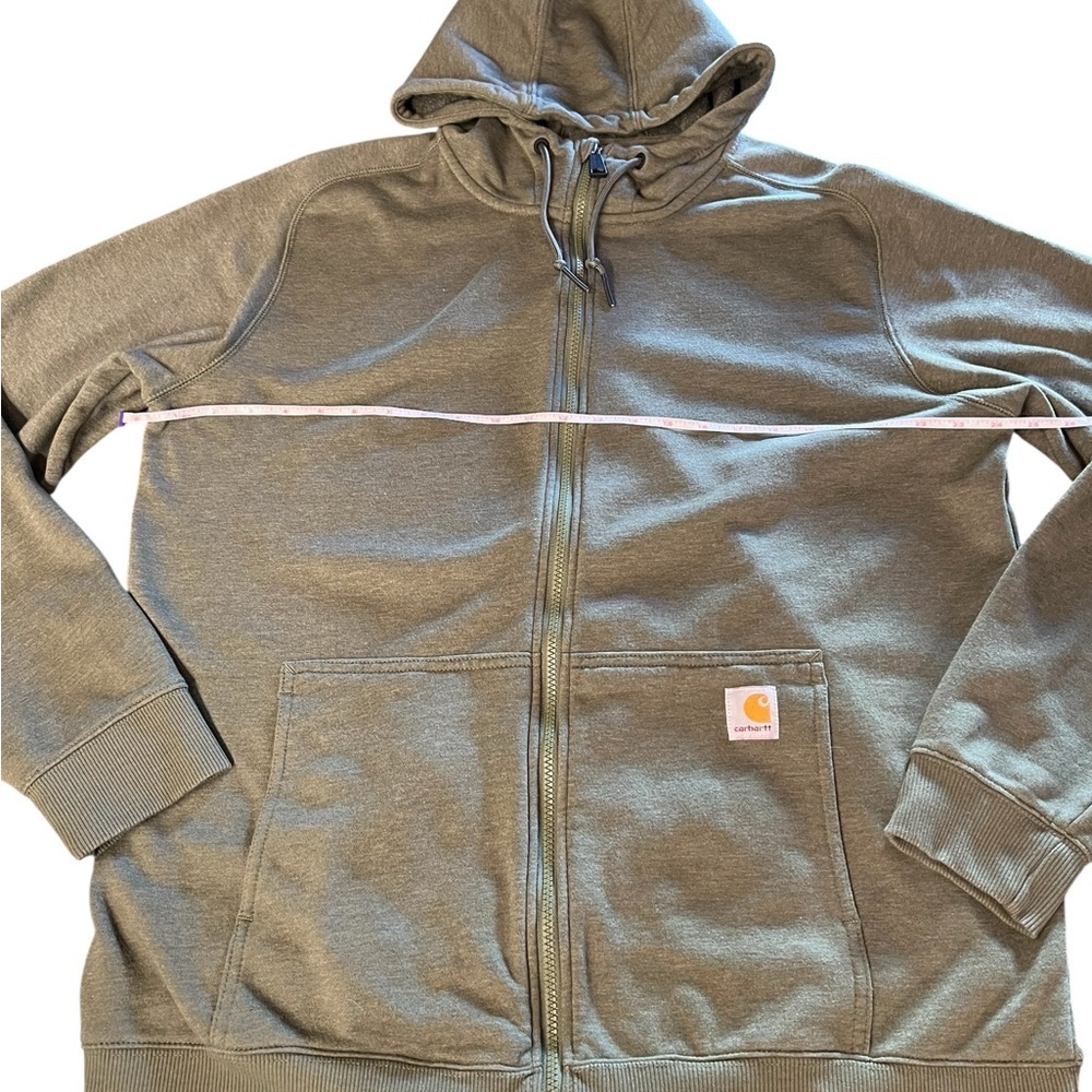 Carhartt Force Olive Relaxed Fit Hoodie Men’s Large Tall - Picture 4 of 8